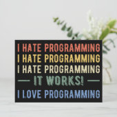 Invitation I Hate Programmation - Drôle Programmeur I (Debout devant)