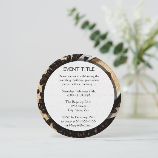 Invitation I Heart Coffee (Debout devant)