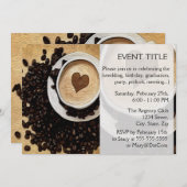 Invitation I Heart Coffee (Devant / Derrière)