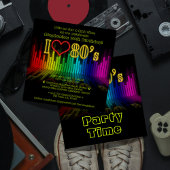 Invitation I Heart The 80s Soundwave Graphic Birthday