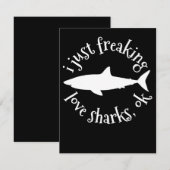 Invitation I Just Freaking Love Sharks (Devant / Derrière)