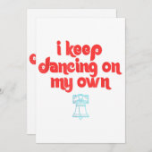 Invitation I Keep Dancing on My Own Philadelphie (Devant / Derrière)