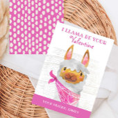 Invitation I Llama Be Your Valentines Day Card pour enfants