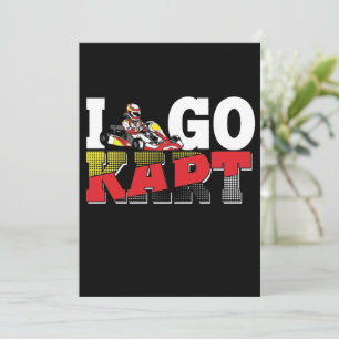 Invitation I Love Go Kart Racing Sports Race Car