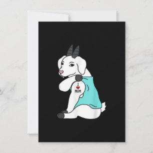 Invitation I Love Maman Tattoo Chèvre Drôle Mors Jour Animaux