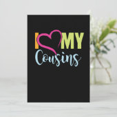 Invitation I Love My Cousins (Debout devant)