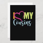Invitation I Love My Cousins (Devant / Derrière)