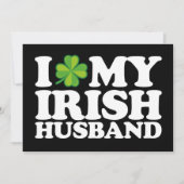Invitation I Love My Irish Husband Couple St Patrick's Day (Devant)