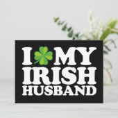 Invitation I Love My Irish Husband Couple St Patrick's Day (Debout devant)