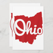 Invitation I love My Ohio Home Script Ohio (Devant / Derrière)