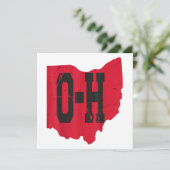 Invitation I Love My Ohio Home Script Ohio Buckeye State (Debout devant)