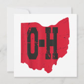 Invitation I Love My Ohio Home Script Ohio Buckeye State (Dos)
