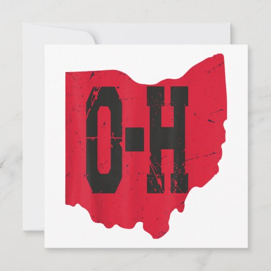 Invitation I Love My Ohio Home Script Ohio Buckeye State (Devant)