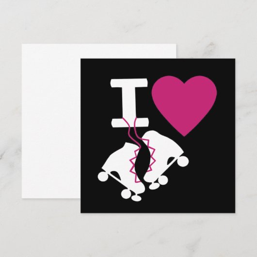 Invitation I Love Roller Skating (Devant / Derrière)