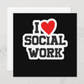 Invitation I Love Social Worker Liberal Venin (Devant / Derrière)