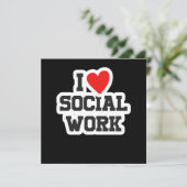 Invitation I Love Social Worker Liberal Venin (Debout devant)