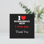 Invitation I Love Submissive Men-Funny Bold Statement Tee (Debout devant)