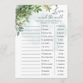 Invitation 'I Love You' dans le monde jeu de baby shower (Devant)