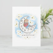 Invitation I love you to the moon and back (Debout devant)