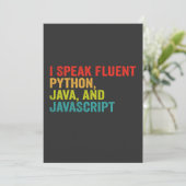 Invitation i Parle Fluent Informatique Langue Funny Coding (Debout devant)