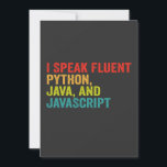 Invitation i Parle Fluent Informatique Langue Funny Coding<br><div class="desc">codeur,  codage,  programmeur,  cadeau,  anniversaire,  logiciel,  technologie,  développeur</div>