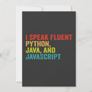 Invitation i Parle Fluent Informatique Langue Funny Coding