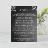 Invitation I Spy Mariage Game Chalkboard Edition (Debout devant)