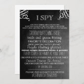 Invitation I Spy Mariage Game Chalkboard Edition (Devant / Derrière)