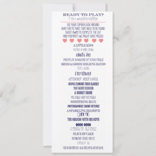 Invitation I Spy Mariage Picutres Edition (Devant)