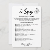 Invitation i Spy Photo Hunt Wedding Réception Réception Scave (Devant)