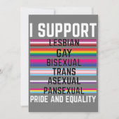 Invitation I Support Lesbian Gay Bisexual Trans Asexual Panse (Devant)