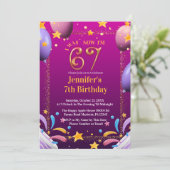 Invitation I Was 6 Now I’m 7 Birthday for kids  (Debout devant)