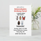 Invitation I Would Rather Talk About Insects Funny Birthday (Debout devant)