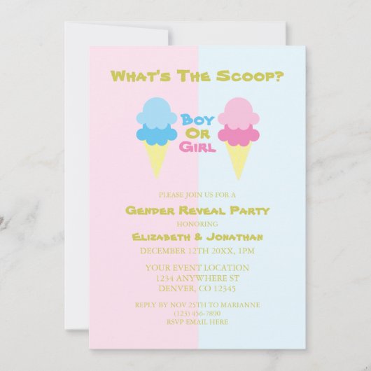 Invitation Ice Cream (Devant)