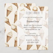 Invitation Ice Cream Cones Birthday (Devant / Derrière)