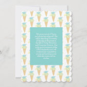 Invitation Ice Cream Graduation Party Green Blue (Dos)