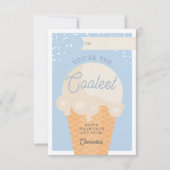 Invitation Ice Cream Scoop Classroom Valentine's Day Card (Devant)