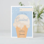 Invitation Ice Cream Scoop Classroom Valentine's Day Card (Debout devant)