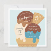 Invitation Ice Cream Sundae Anniversaire de enfant Party (Devant)
