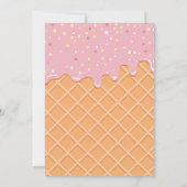 Invitation Ice Cream Sweet Party Girl Premier anniversaire (Dos)