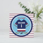 Invitation Ice Hockey Jersey V2 1er anniversaire (Debout devant)