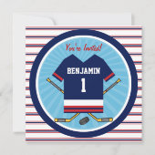 Invitation Ice Hockey Jersey V2 1er anniversaire (Devant)