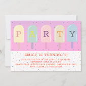 INVITATION ICE LOLLIES ANNIVERSAIRE D'ÉTÉ (Devant)