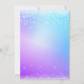 Invitation Ice number white glitter Girl 5th Birthday (Dos)