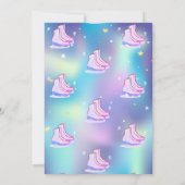 Invitation Ice skates Snowflakes Holographic Birthday (Dos)