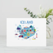 Invitation Iceland map (Debout devant)