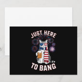 Invitation Ici pour boire de la bière avec le drapeau américa (Devant / Derrière)