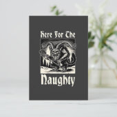 Invitation Ici pour le diable de Noël méchant et effrayant Kr (Debout devant)