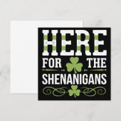 Invitation Ici Pour Les Shenanigans Irlande St. Patrick (Devant / Derrière)