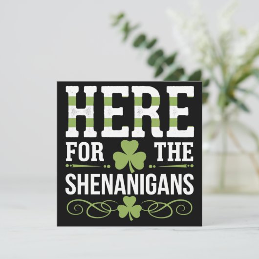 Invitation Ici Pour Les Shenanigans Irlande St. Patrick (Debout devant)